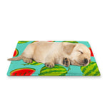 Blue Summer Watermelon Pattern Print Pet Cooling Mat Cover