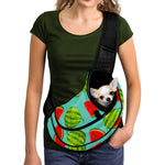 Blue Summer Watermelon Pattern Print Pet Sling Carrier