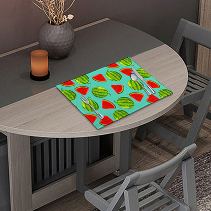 Blue Summer Watermelon Pattern Print Placemat
