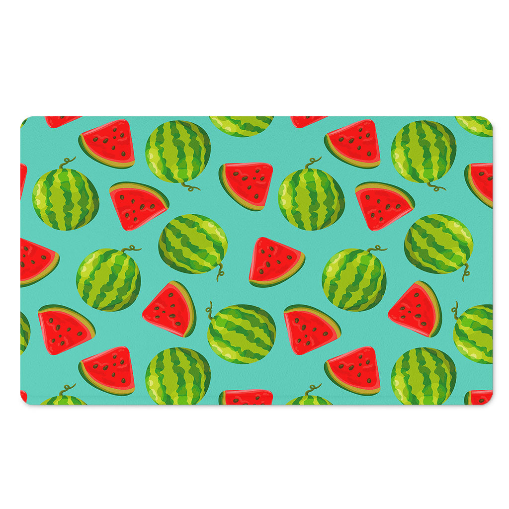 Blue Summer Watermelon Pattern Print Polyester Doormat
