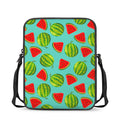 Blue Summer Watermelon Pattern Print Rectangular Crossbody Bag