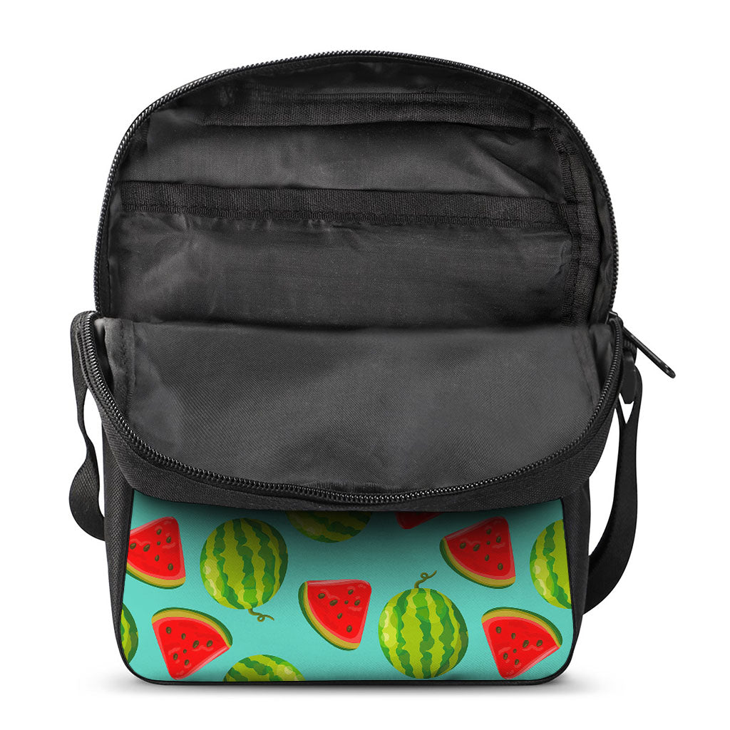 Blue Summer Watermelon Pattern Print Rectangular Crossbody Bag