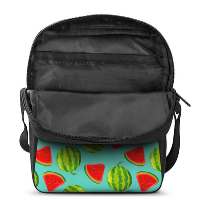 Blue Summer Watermelon Pattern Print Rectangular Crossbody Bag