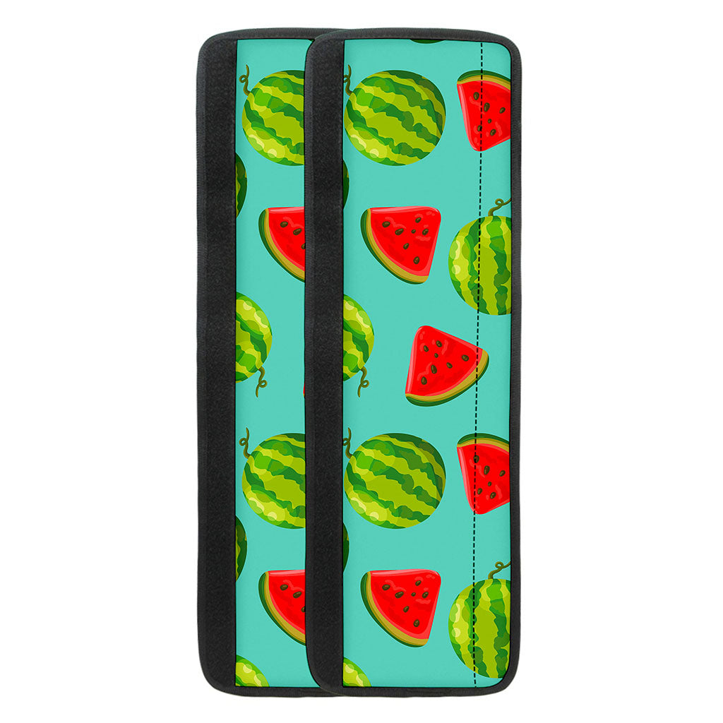 Blue Summer Watermelon Pattern Print Refrigerator Handle Covers