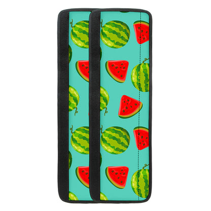 Blue Summer Watermelon Pattern Print Refrigerator Handle Covers