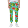 Blue Summer Watermelon Pattern Print Joggers