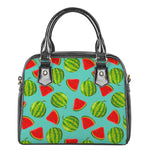 Blue Summer Watermelon Pattern Print Shoulder Handbag