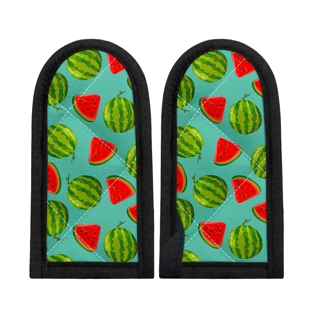Blue Summer Watermelon Pattern Print Skillet Handle Cover