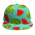 Blue Summer Watermelon Pattern Print Snapback Cap