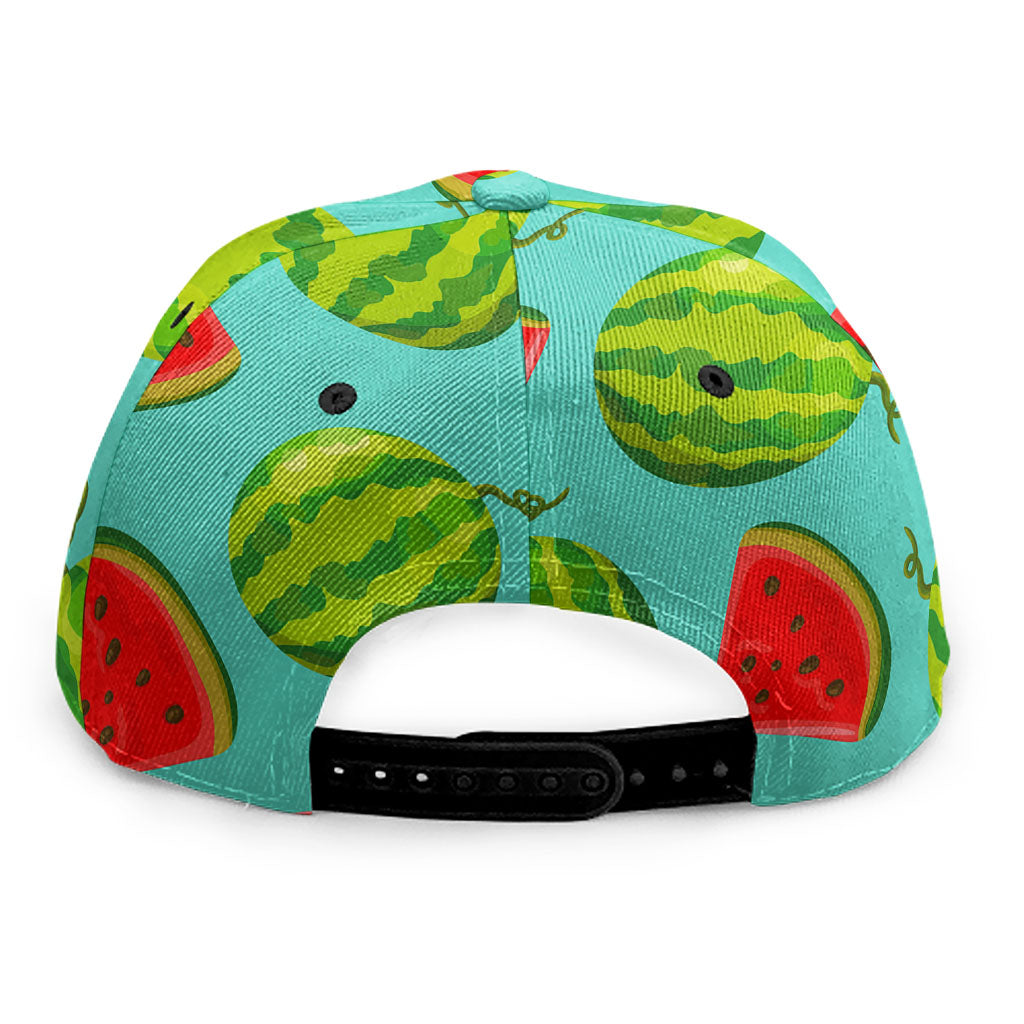 Blue Summer Watermelon Pattern Print Snapback Cap