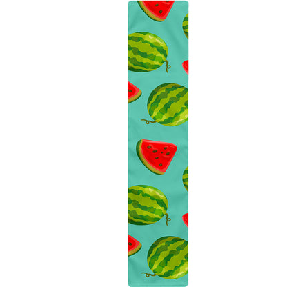 Blue Summer Watermelon Pattern Print Table Runner