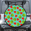 Blue Summer Watermelon Pattern Print Tire Cover