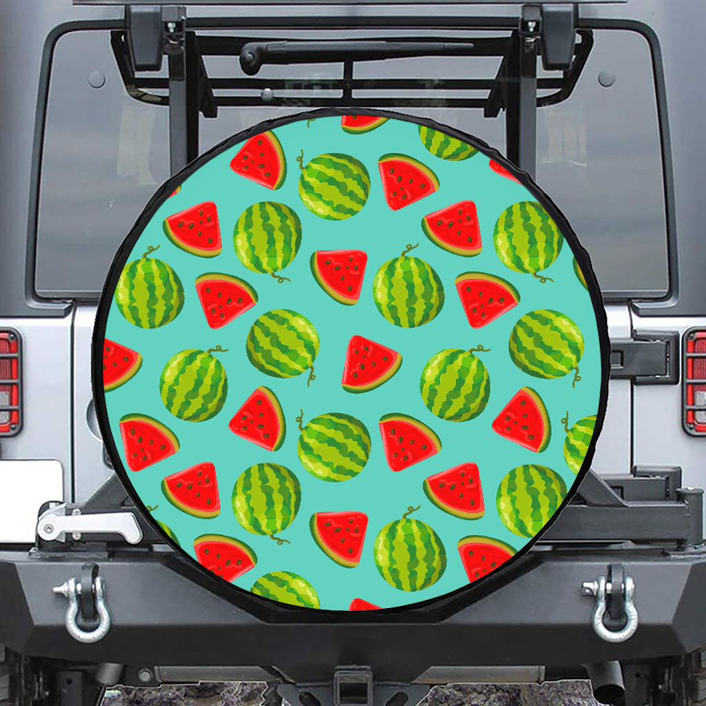Blue Summer Watermelon Pattern Print Tire Cover