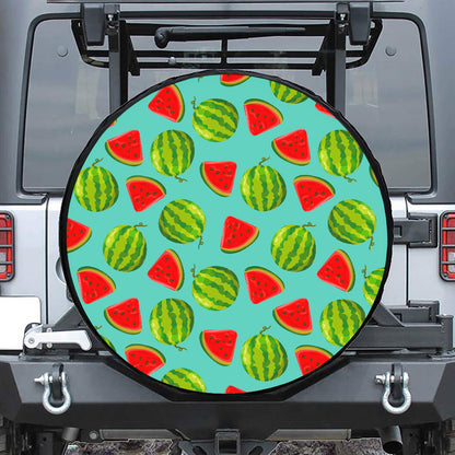 Blue Summer Watermelon Pattern Print Tire Cover
