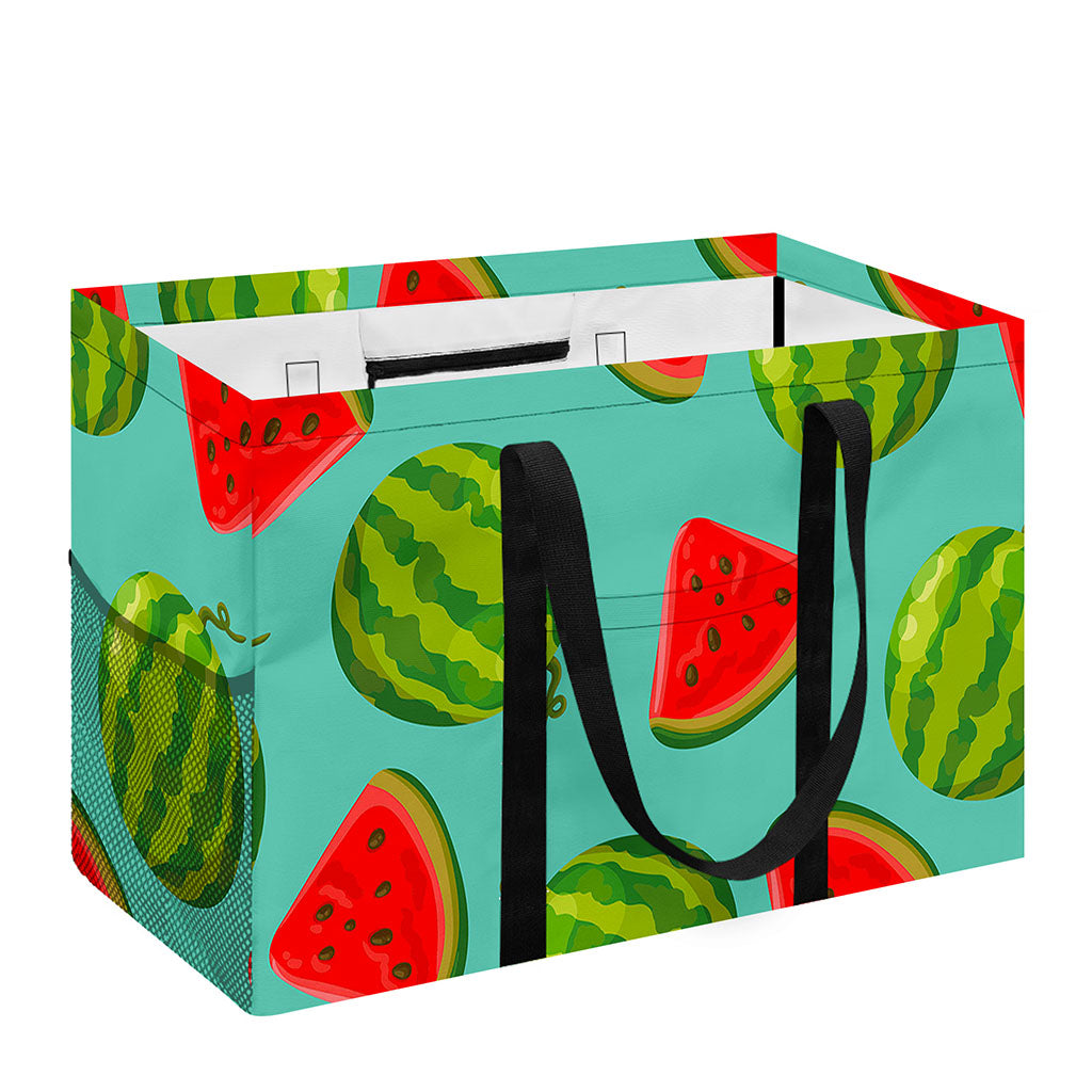 Blue Summer Watermelon Pattern Print Utility Tote Bag