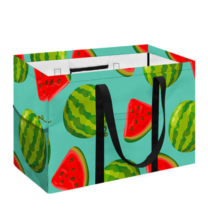 Blue Summer Watermelon Pattern Print Utility Tote Bag