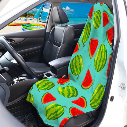 Blue Summer Watermelon Pattern Print Waterproof Car Seat Cover