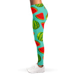 Blue Summer Watermelon Pattern Print Women's Leggings