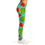 Blue Summer Watermelon Pattern Print Women's Leggings