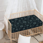 Blue Sun And Moon Pattern Print Baby Crib Sheet