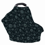 Blue Sun And Moon Pattern Print Baby Seat Cover