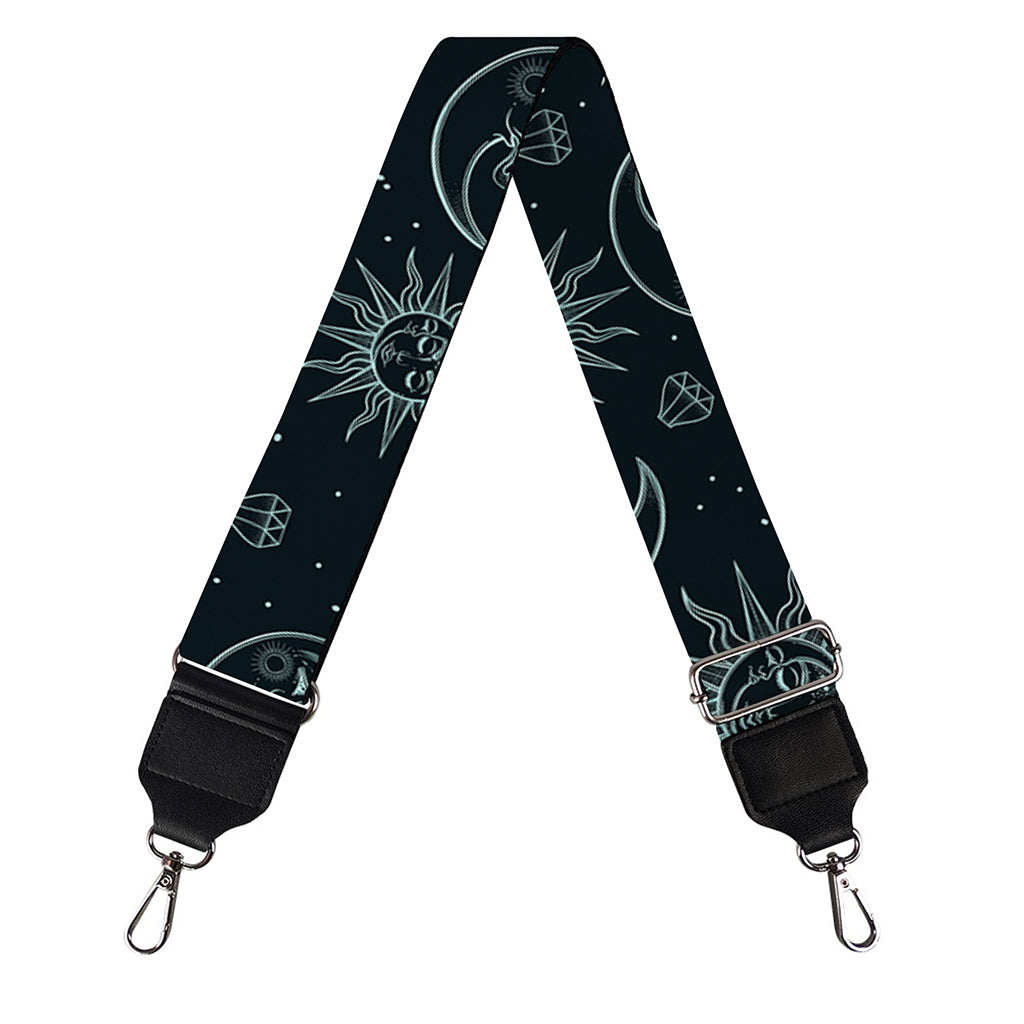 Blue Sun And Moon Pattern Print Bag Strap
