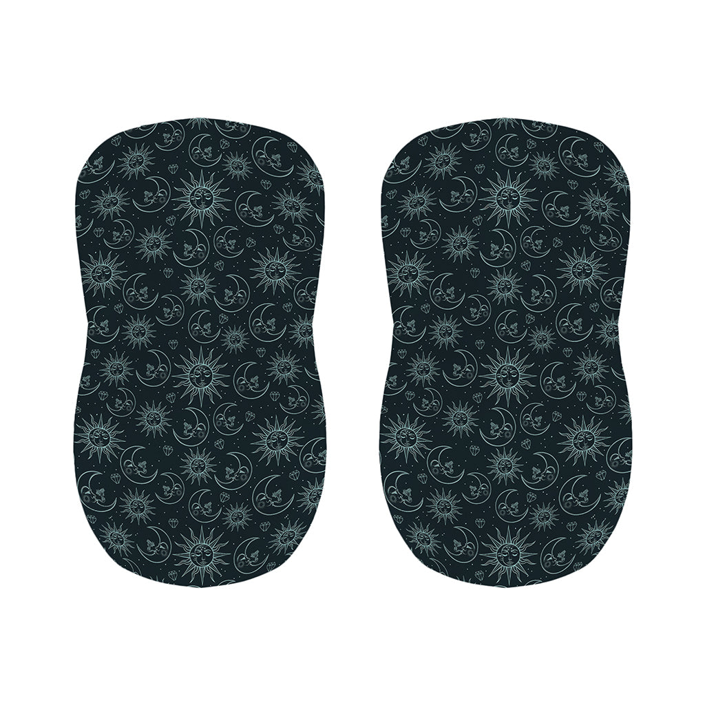 Blue Sun And Moon Pattern Print Bar Stool Covers
