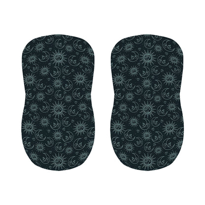 Blue Sun And Moon Pattern Print Bar Stool Covers