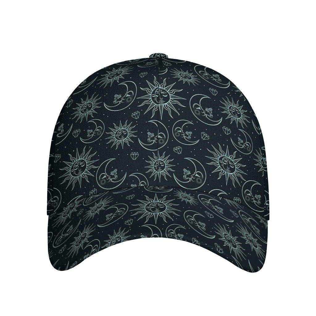 Blue Sun And Moon Pattern Print Baseball Cap