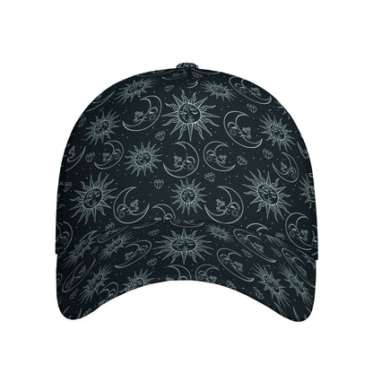 Blue Sun And Moon Pattern Print Baseball Cap