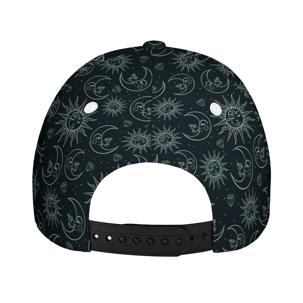 Blue Sun And Moon Pattern Print Baseball Cap