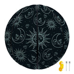 Blue Sun And Moon Pattern Print Basketball