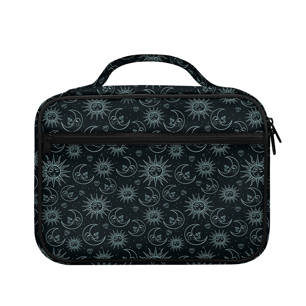 Blue Sun And Moon Pattern Print Briefcase Bible Bag