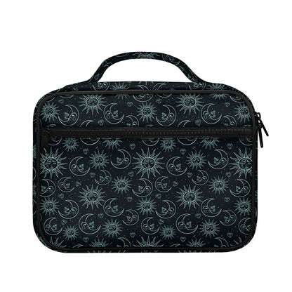 Blue Sun And Moon Pattern Print Briefcase Bible Bag