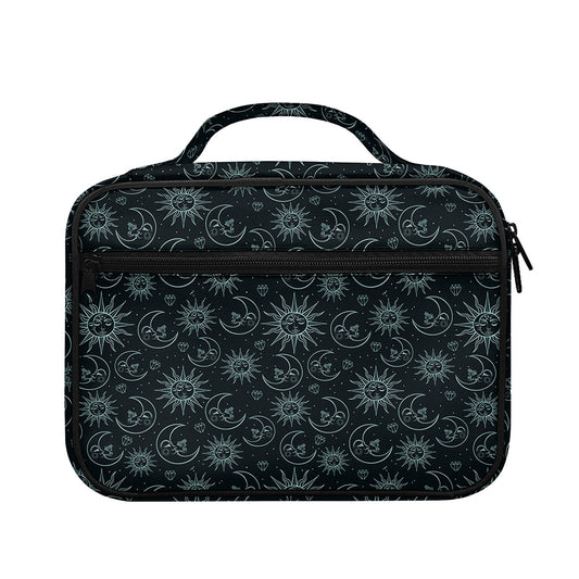 Blue Sun And Moon Pattern Print Briefcase Bible Bag