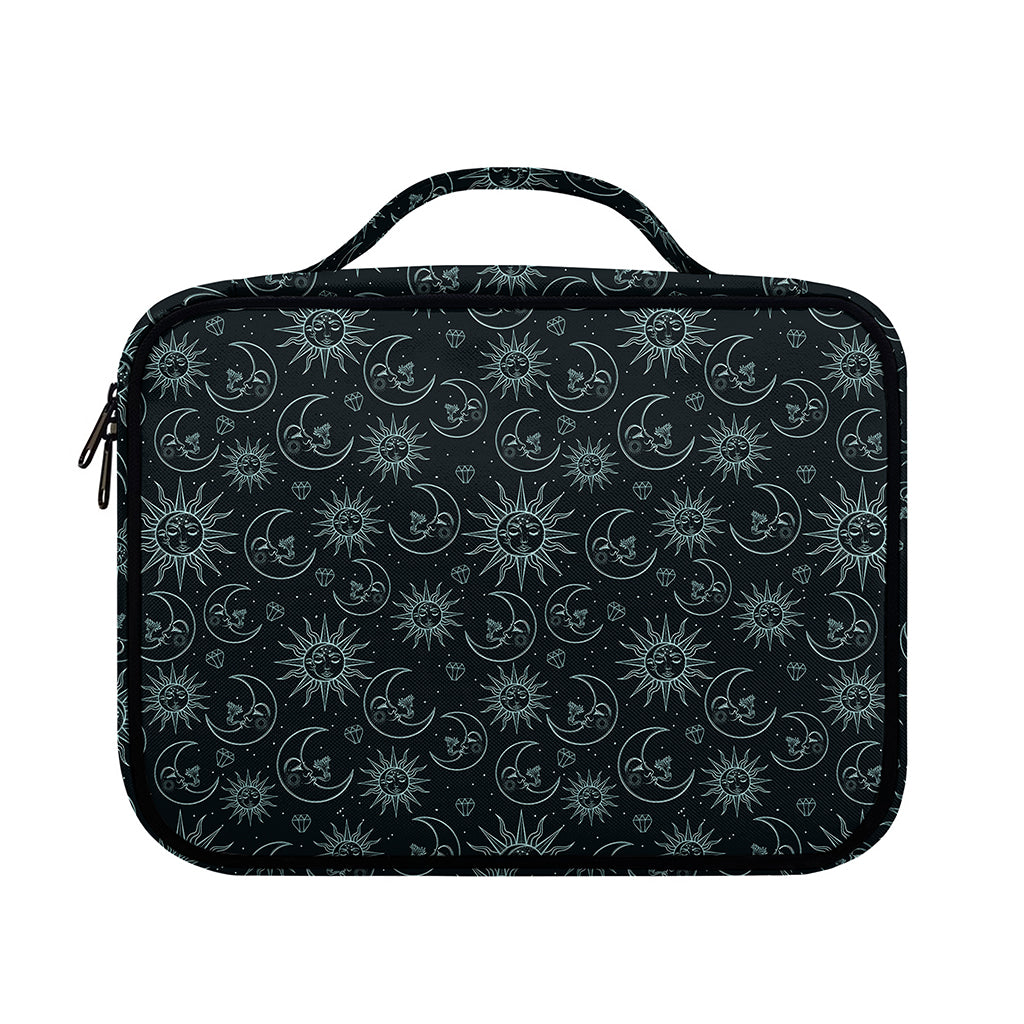 Blue Sun And Moon Pattern Print Briefcase Bible Bag