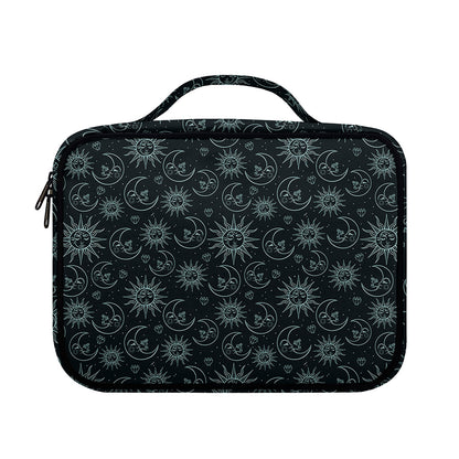 Blue Sun And Moon Pattern Print Briefcase Bible Bag