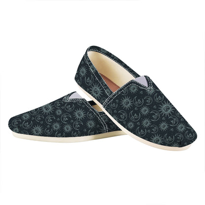 Blue Sun And Moon Pattern Print Casual Shoes