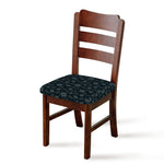 Blue Sun And Moon Pattern Print Chair Cushion Cover
