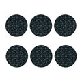 Blue Sun And Moon Pattern Print Coaster Set