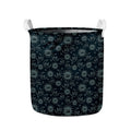 Blue Sun And Moon Pattern Print Collapsible Laundry Basket