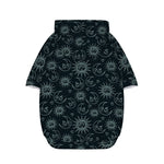 Blue Sun And Moon Pattern Print Dog Zip Up Hoodie