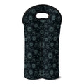 Blue Sun And Moon Pattern Print Double Neoprene Wine Tote