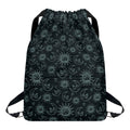 Blue Sun And Moon Pattern Print Drawstring Backpack