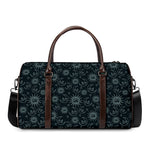 Blue Sun And Moon Pattern Print Duffle Bag