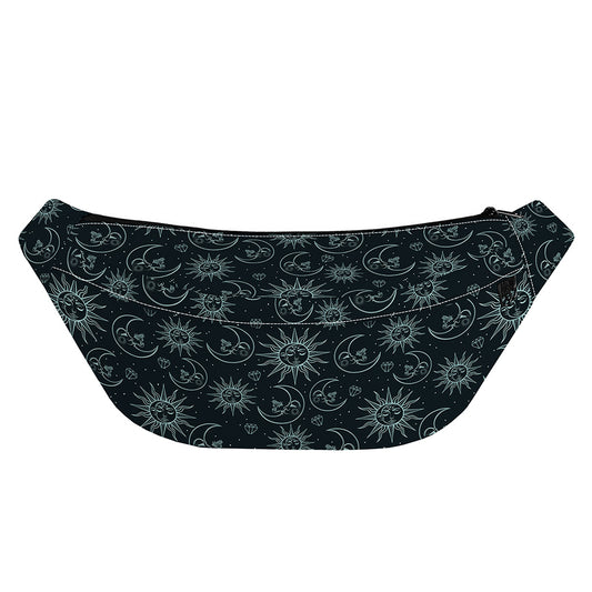 Blue Sun And Moon Pattern Print Fanny Pack