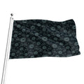 Blue Sun And Moon Pattern Print Flag