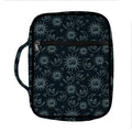 Blue Sun And Moon Pattern Print Front Pocket Bible Bag