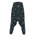 Blue Sun And Moon Pattern Print Hammer Pants
