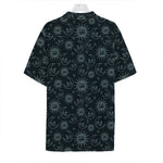 Blue Sun And Moon Pattern Print Hawaiian Shirt